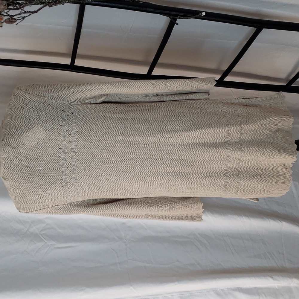 Oatmeal Chevron Long Cardi - Picture 3 of 4